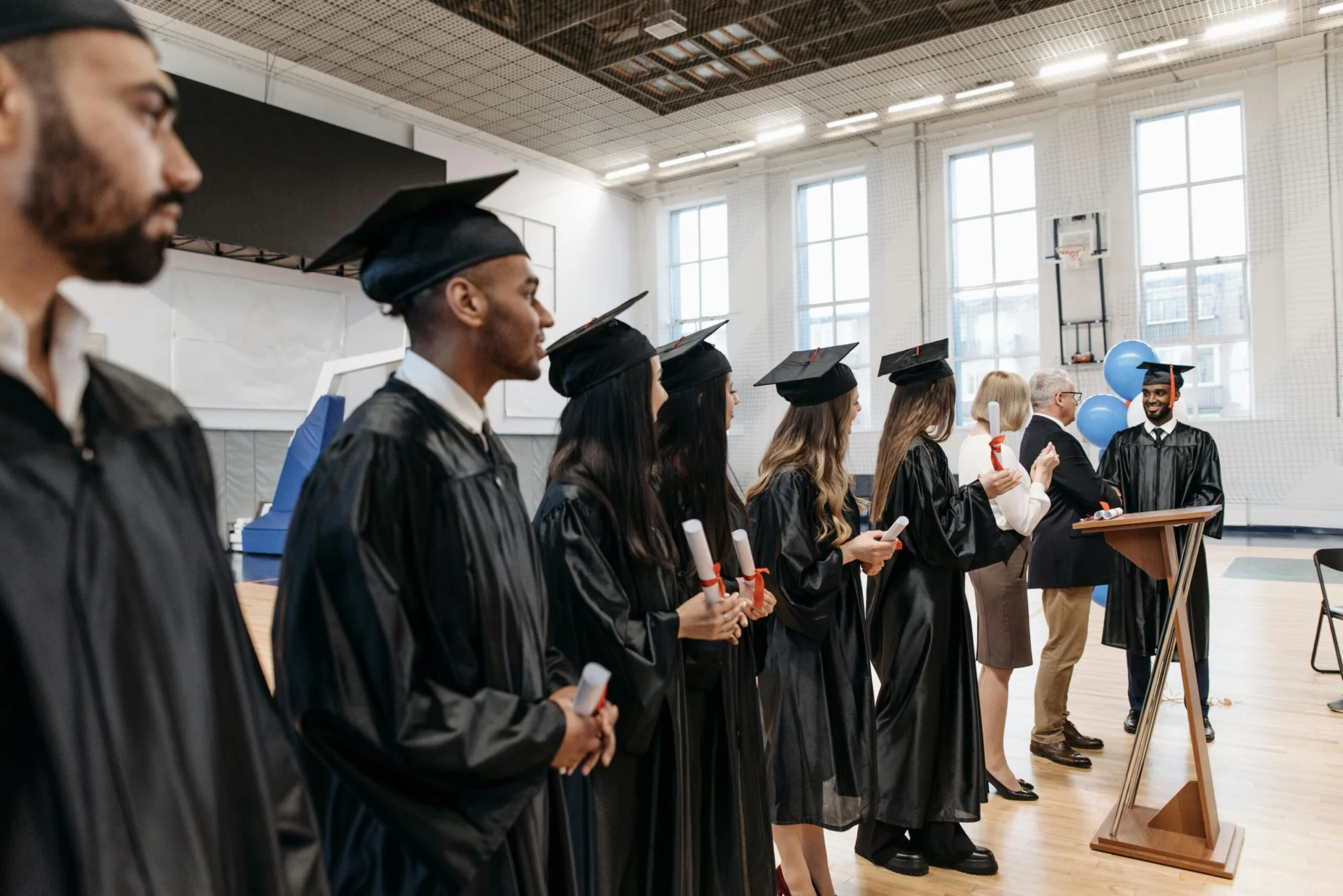 Healthcare training graduates celebrating an achievement